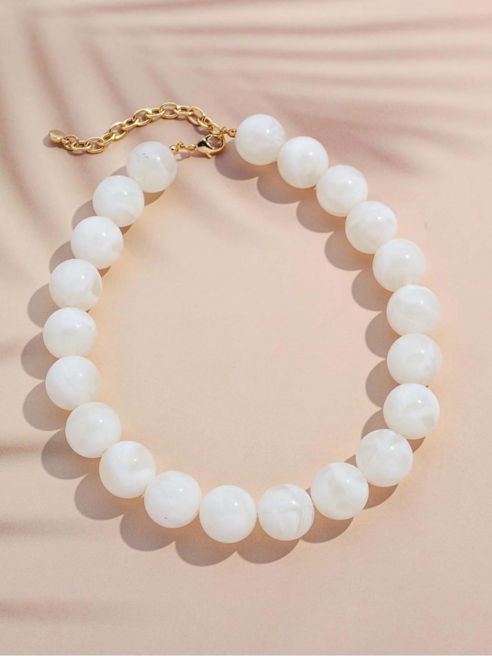 NEW! Classic Cream Beaded Necklace. A7-223 - Picture 6 of 10